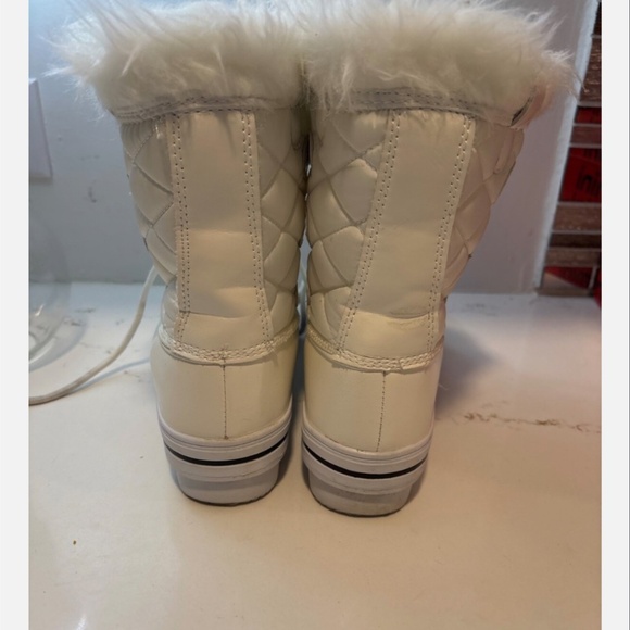 Polar Womens Snow Boot Nylon Short Fur Rain Winter Waterproof Snow Boots Sz 6 - Picture 6 of 9